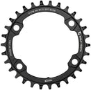 Plato Wolf Tooth 96 BCD - 32 dientes, 96 BCD asimétrico, 4 tornillos, para bielas Shimano M8000/M7000. Requiere cadena Hyperglide+ de 12 velocidades, color negro.