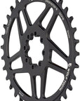 Plato elíptico de montaje directo Wolf Tooth - 32 dientes SRAM Direct Mount Drop-Stop B para bielas SRAM de 8 tornillos, desplazamiento de 3 mm, negro