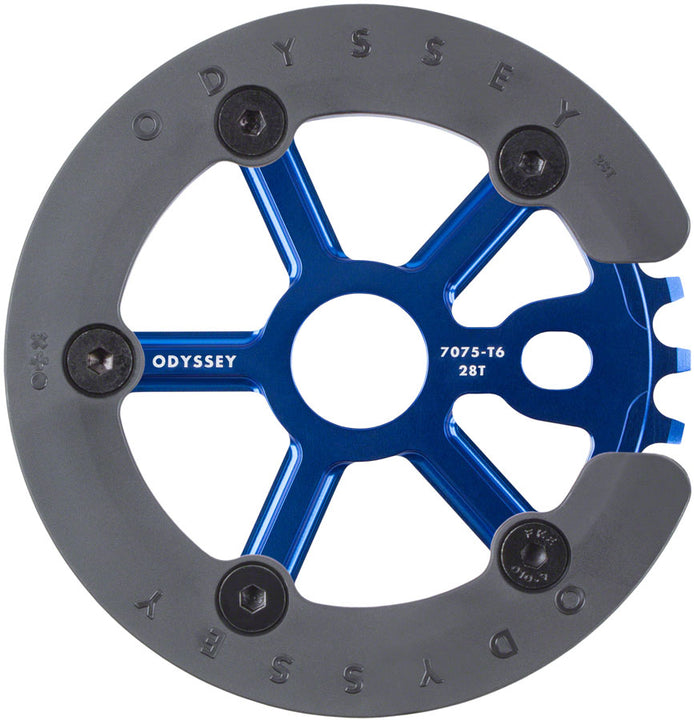 Piñón Odyssey Utility Pro Guard - 28 dientes, anodizado azul