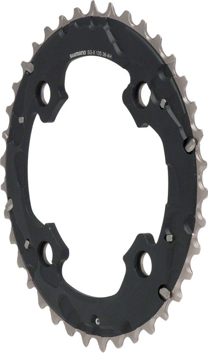 Plato exterior Shimano XTR M980 de 38 dientes y 104 mm para 10 velocidades (juego de 38 a 26 dientes)