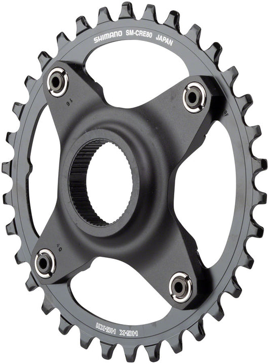 Plato Shimano STEPS SM-CRE80 sin guía de cadena, 50 mm, línea de cadena 34 dientes