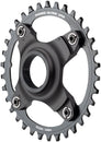 Plato Shimano STEPS SM-CRE80 para bicicleta eléctrica - 34 dientes, línea de cadena de 56,5 mm, sin guía de cadena, color negro