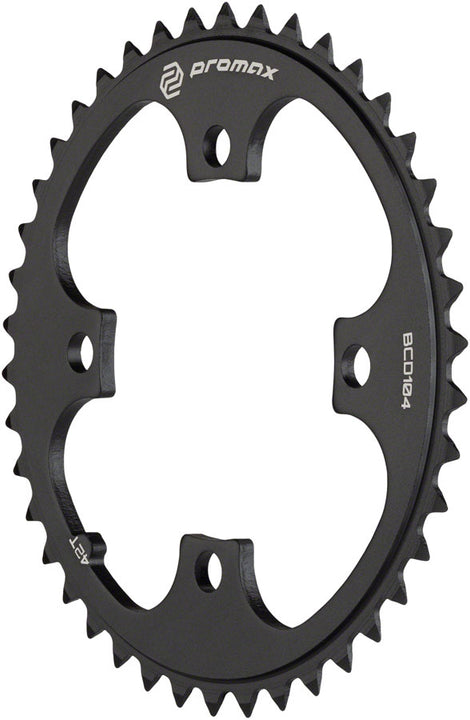 Plato Promax de 4 tornillos - 42 dientes, 104 BCD, negro