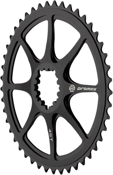 Plato Promax de montaje directo de 45 dientes, negro