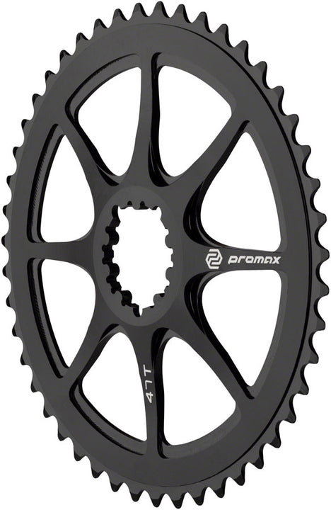 Plato Promax de montaje directo de 47 dientes, negro