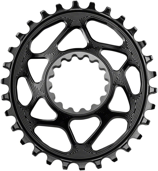 absoluteBLACK Oval Narrow-Wide Direct Mount Chainring - 30t E*thirteen Direct Mount 3mm Offset - Black