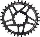 Plato elíptico de montaje directo Wolf Tooth - 34 dientes, montaje directo SRAM para bielas SRAM Boost de 3 tornillos, requiere cadena Hyperglide+ BLK