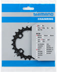 Shimano FC-M675 Chainring - 24t 10-Speed Inner 64 BCD Black