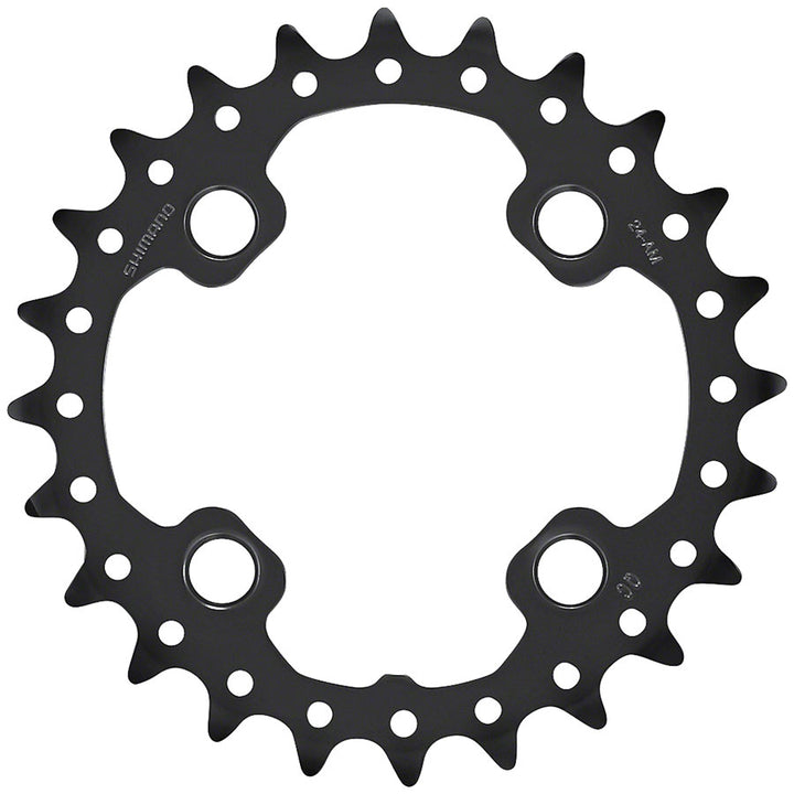 Plato Shimano FC-M675 - 24 dientes, 10 velocidades, interior 64 BCD, negro