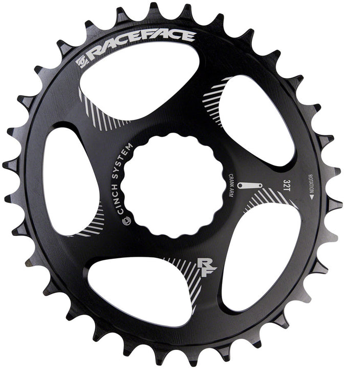 Plato ovalado estrecho y ancho RaceFace: montaje directo CINCH 34t negro