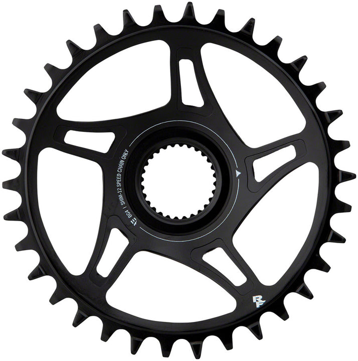 Plato eMTB RaceFace Bosch G4 de montaje directo Hyperglide+, línea de cadena de 55 mm, 36 dientes, acero. Requiere cadena Shimano HG+ de 12 velocidades, color negro.