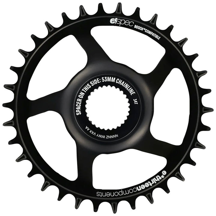 Plato e*thirteen Helix Race e*spec 36T Bosch Gen4 Montaje directo 13 mm Desplazamiento Shimano/SRAM 11/12v Compatible Negro