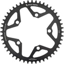 Plato Wolf Tooth 110 BCD Gravel CX Road - 48 dientes, 110 BCD, 5 tornillos, tope de caída ST para cadenas Shimano HG+ KMC de 12 velocidades, negro
