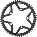 Plato Wolf Tooth 110 BCD Gravel CX Road - 52 dientes, 110 BCD, 5 tornillos, tope de caída ST para cadenas Shimano HG+ KMC de 12 velocidades, negro
