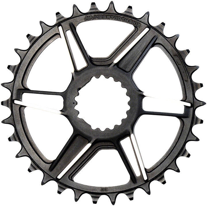 Plato SH12 de montaje directo con gradiente Full Speed ​​Ahead - 34 dientes, compatible con montaje directo FSA, Shimano Hyperglide+ de 12 velocidades, negro