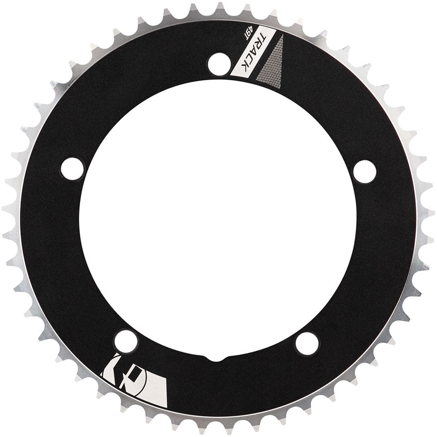 FSA NS Track Chainring 1x 54T Tooth Count 144BCD 5-Bolt Pattern 1/8&quot; Chain Width – BLK