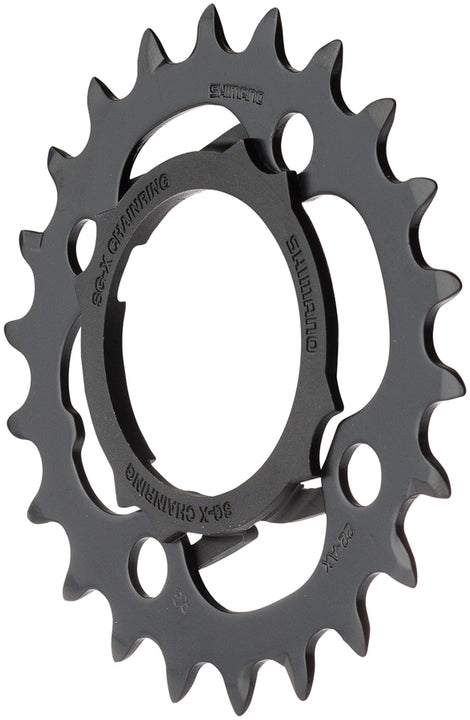 Plato Shimano Alivio M4000 - 22 dientes, 64 BCD, 4 tornillos, 9 velocidades, negro