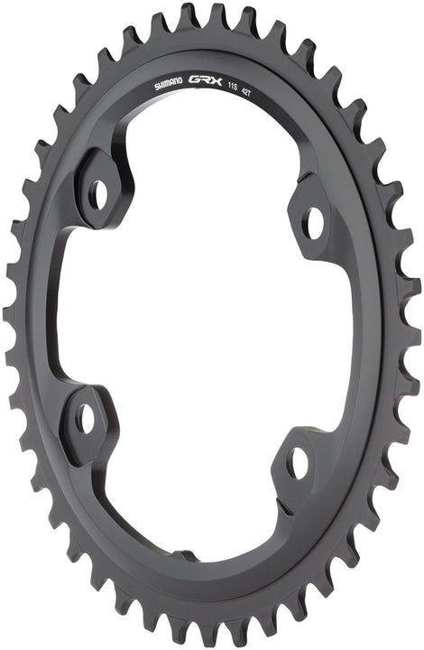 Plato Shimano GRX RX810 - 42 dientes, 110 BCD, 4 tornillos, 11 velocidades, negro