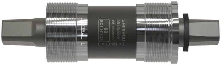 Eje de pedalier Shimano BB-UN300-K (inglés), 68 x 117,5 mm, cono cuadrado JIS para caja de cadena