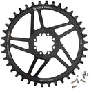Plato Wolf Tooth de montaje directo - 38 dientes SRAM de montaje directo Drop-Stop B para bielas SRAM de 8 tornillos, desplazamiento de 6 mm, negro