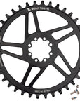 Plato Wolf Tooth de montaje directo - 38 dientes SRAM de montaje directo Drop-Stop B para bielas SRAM de 8 tornillos, desplazamiento de 6 mm, negro