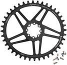 Plato elíptico de montaje directo Wolf Tooth - 44 dientes SRAM Direct Mount Drop-Stop B para bielas SRAM de 8 tornillos, desplazamiento de 6 mm, negro