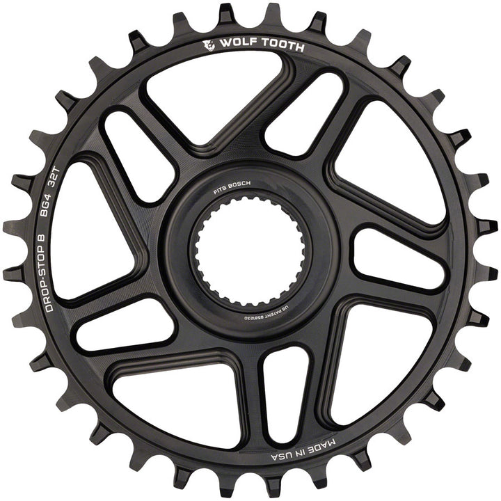 Plato de montaje directo Wolf Tooth Bosch Gen 4 - Drop-Stop B 34T negro