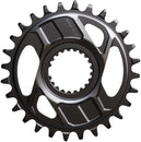 Plato Shimano XTR SM-CRM96 de 1x montaje directo - 28 dientes, montaje directo Shimano para cadena HG+ de 12 velocidades, compatible con bielas M9200 y M9220, color gris oscuro