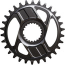 Plato Shimano XTR SM-CRM96 de 1x montaje directo - 30 dientes, montaje directo Shimano para cadena HG+ de 12 velocidades, compatible con bielas M9200 y M9220, color gris oscuro