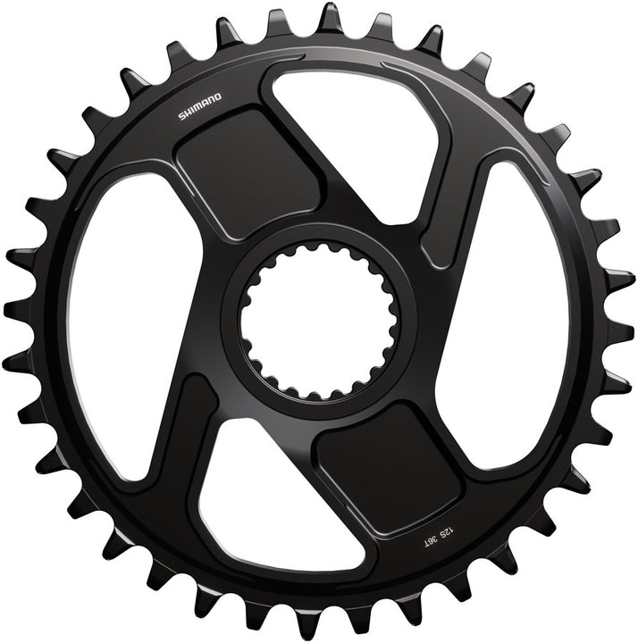 Plato Shimano Deore XT SM-CRM86 de 1x montaje directo - 36 dientes, montaje directo Shimano para cadena HG+ de 12 velocidades, compatible con bielas FC-M8200, color negro