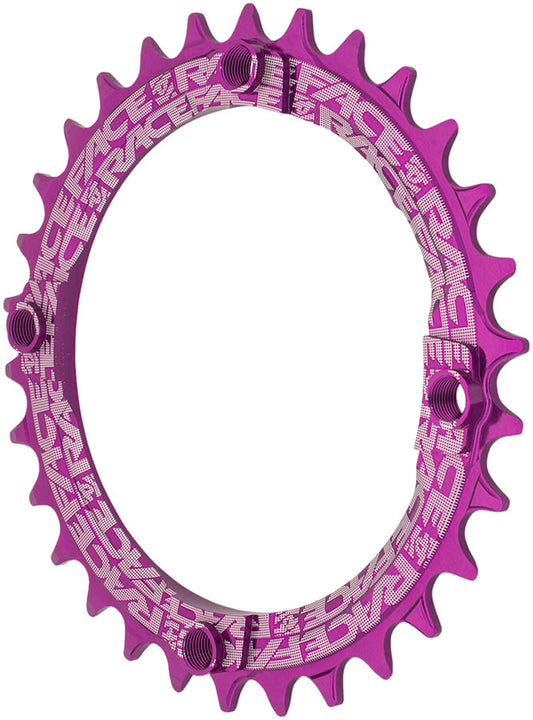 RaceFace 1x Plato estrecho y ancho - 30 dientes, 104 BCD, 10-12 velocidades, aluminio 7075, morado