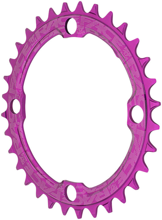 RaceFace 1x Plato estrecho y ancho - 36 dientes, 104 BCD, 10-12 velocidades, aluminio 7075, morado