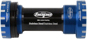 Hope BSA - Eje de pedalier roscado (68/73 mm, eje de 24 mm, acero inoxidable, azul)