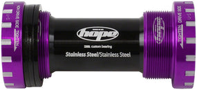 Hope BSA - Eje de pedalier roscado (68/73 mm, 24 mm, acero inoxidable, morado)