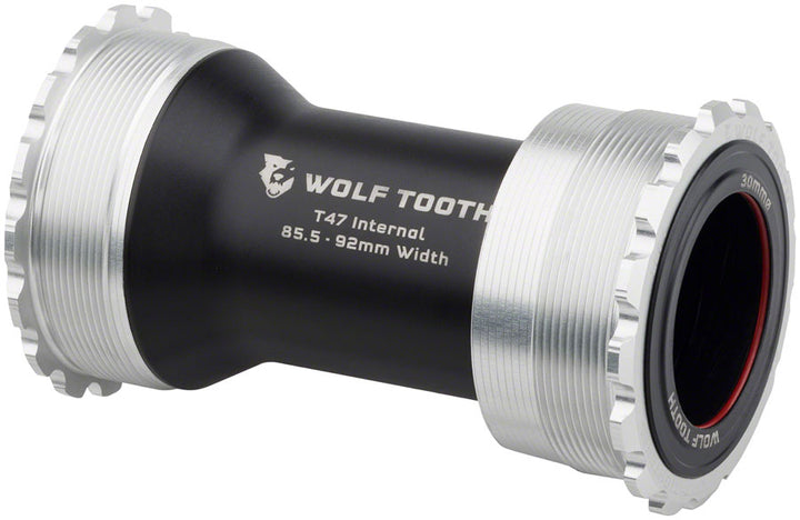 Eje de pedalier Wolf Tooth T47 (interior, 85,5/92 mm, eje de 30 mm, color plata)