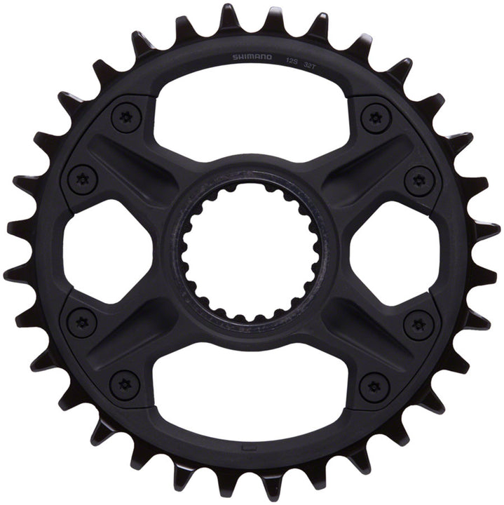Plato Shimano Deore FC-M6100-1 de montaje directo - 32 dientes, 12 velocidades, negro