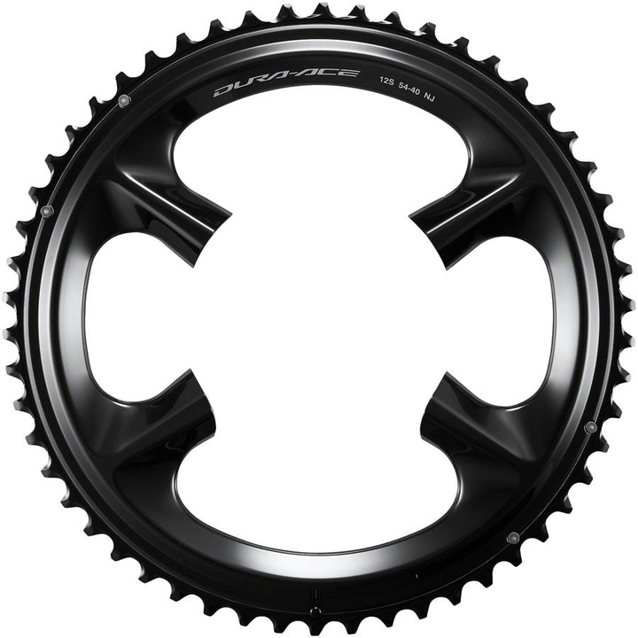 Plato Shimano Dura-Ace FC-R9200 de 12 velocidades, 54 dientes, asimétrico, 110 BCD, negro, NJ
