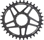 Plato elíptico de montaje directo Wolf Tooth - 34 dientes RaceFace/Easton CINCH, montaje directo Drop-Stop B para bielas Boost, desplazamiento de 3 mm, negro