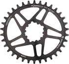 Plato elíptico de montaje directo Wolf Tooth - 34 dientes SRAM Direct Mount Drop-Stop B para bielas SRAM Boost de 3 tornillos, desplazamiento de 3 mm, color negro