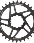 Plato de montaje directo Wolf Tooth - 34 dientes SRAM Direct Mount Drop-Stop B para bielas SRAM Boost de 3 tornillos, desplazamiento de 3 mm, color negro