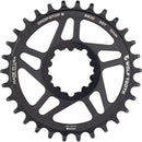 Plato Wolf Tooth de montaje directo - 30 dientes SRAM de montaje directo Drop-Stop B para bielas BB30 de eje corto, desplazamiento de 0 mm, color negro