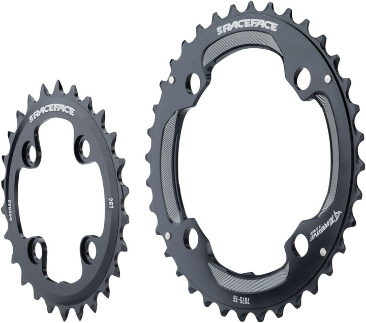 Plato RaceFace Turbine de 11 velocidades: 64/104 mm BCD 24/34 dientes Negro