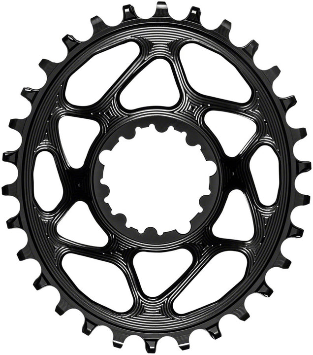 absoluteBLACK Oval Narrow-Wide Direct Mount Chainring - 30t SRAM 3-Bolt Direct Mount 6mm Offset - Black