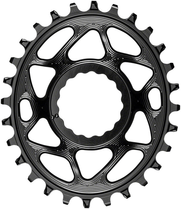 absoluteBLACK Oval Narrow-Wide Direct Mount Chainring - 28t CINCH Direct Mount 3mm Offset - Black