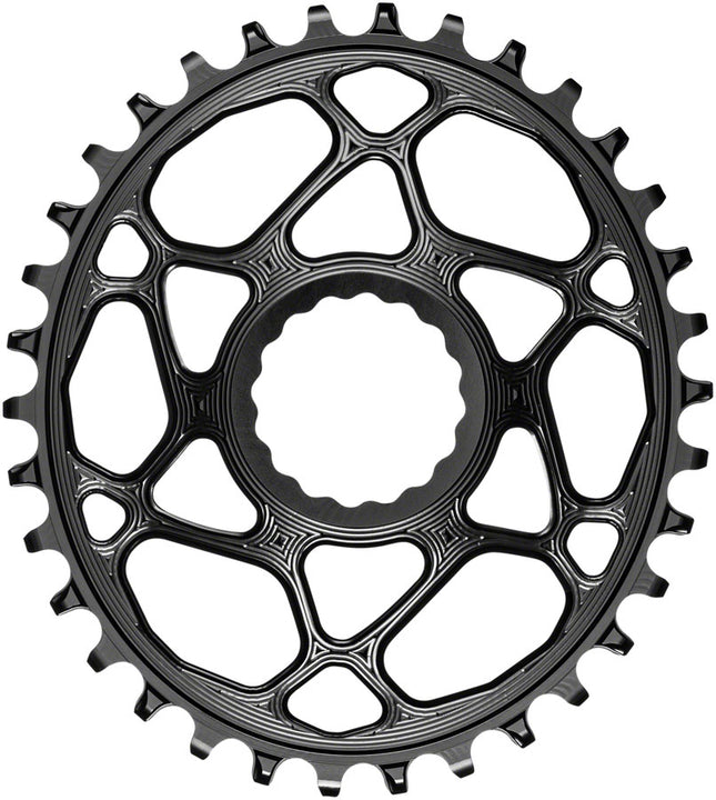 absoluteBLACK Oval Narrow-Wide Direct Mount Chainring - 34t CINCH Direct Mount 3mm Offset - Black