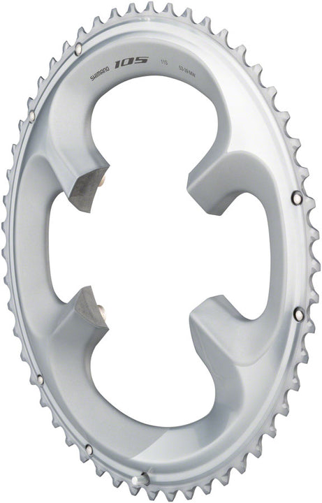 Plato asimétrico Shimano 105 FC-R7000 53t 4x110 bcd, color plata