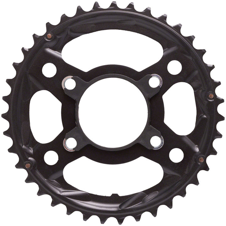 Plato Shimano Tiagra FC-4703 de 10 velocidades, 39 dientes, asimétrico, 110/74 BCD, portatuercas negro
