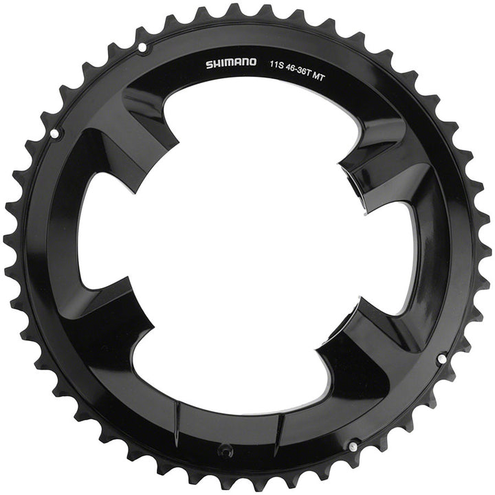 Plato Shimano FC-RS510 - 46 dientes asimétrico, 110 mm BCD, negro
