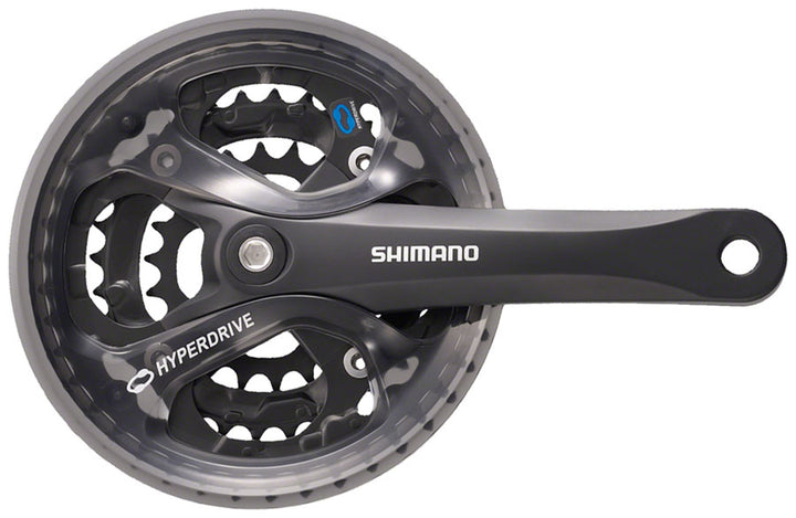 Juego de bielas Shimano Acera FC-M361 - 175 mm, 7/8 velocidades, 42/32/22 dientes, 104/64 BCD, cono cuadrado, interfaz de eje JIS, negro