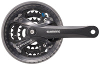 Juego de bielas Shimano Acera FC-M361 - 175 mm, 7/8 velocidades, 48/38/28 dientes, eje cuadrado de 104/64 BCD, interfaz JIS, color negro